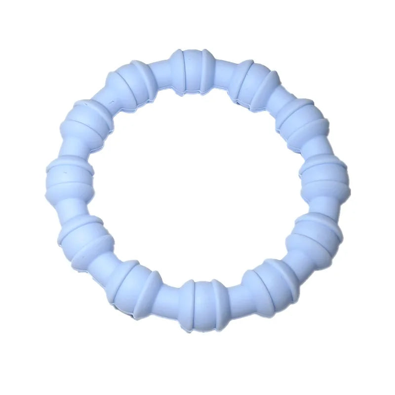 NoEnName Null Baby Silicone Teether &ndash; Safe and Non-Toxic Design Sky blue