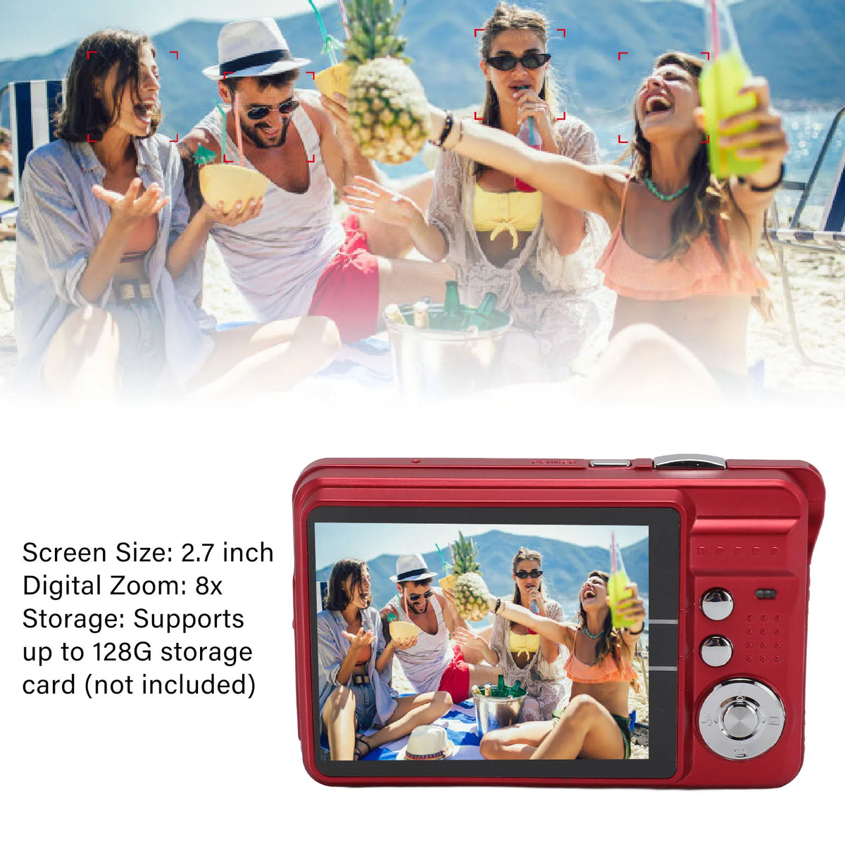 4K 48MP Autofocus Camera with 8X Zoom