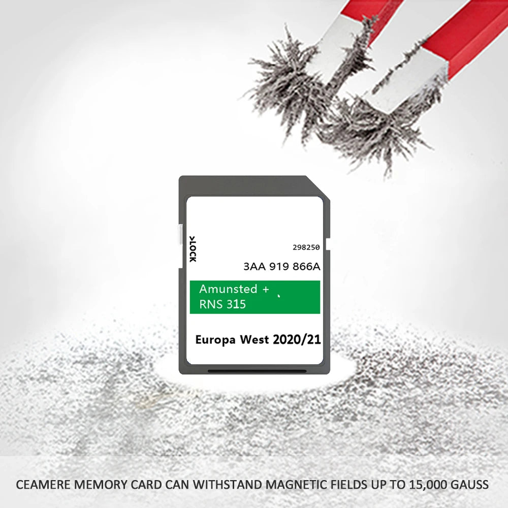 RNS 315 Navigation SD Card 8GB &ndash; 2020/21 Maps Included