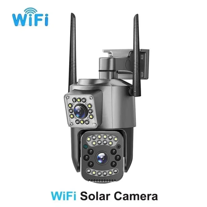 4G Sim Card Camera 8MP 4K Dual Lens IP PTZ &ndash; Night Vision WiFi Camera No Card / EU Plug