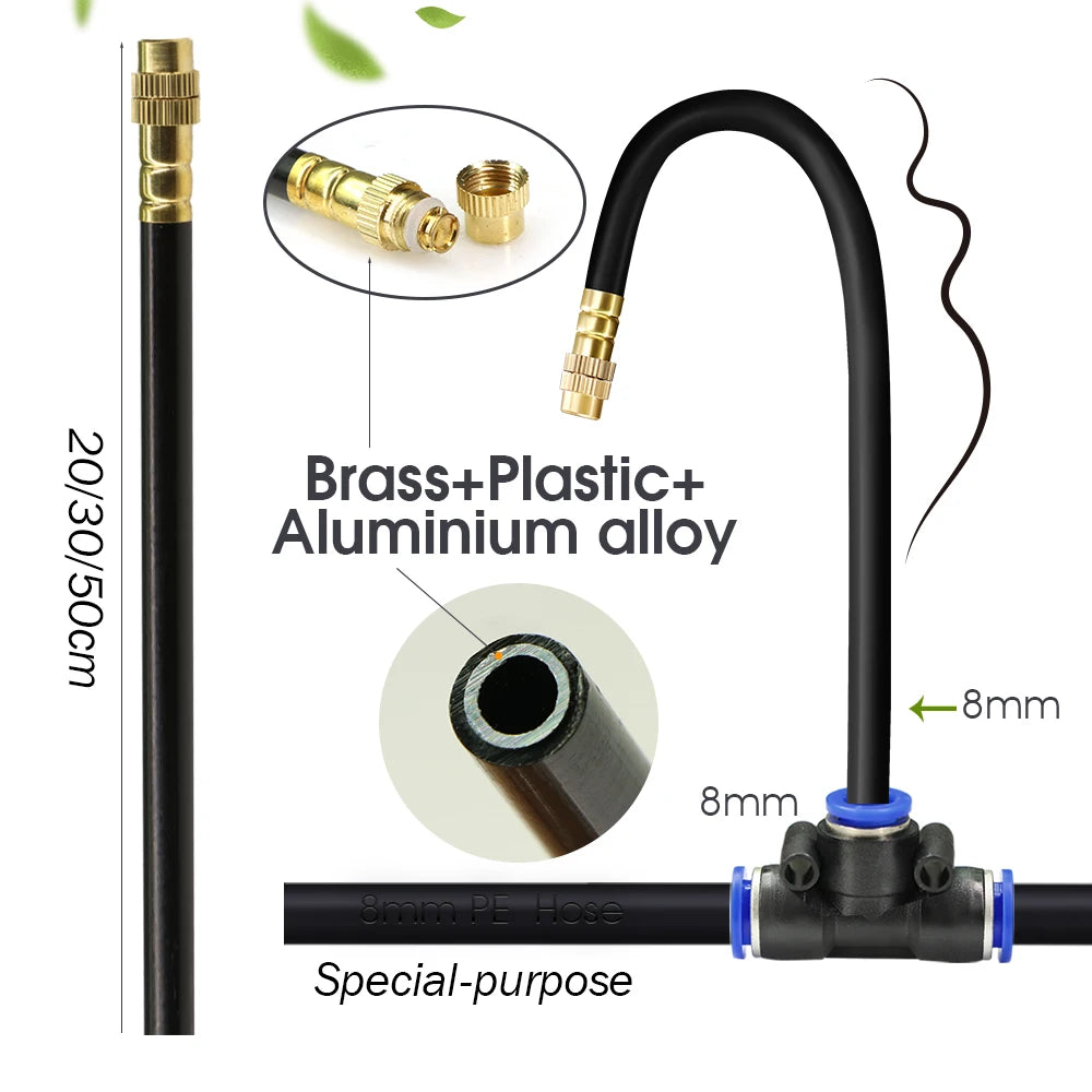 Universal Misting Sprayer Kit for Garden Irrigation and Cooling