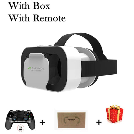 Shinecon 3D VR Glasses for Immersive Mobile Gaming and Movies With Box 9156 Remote / China