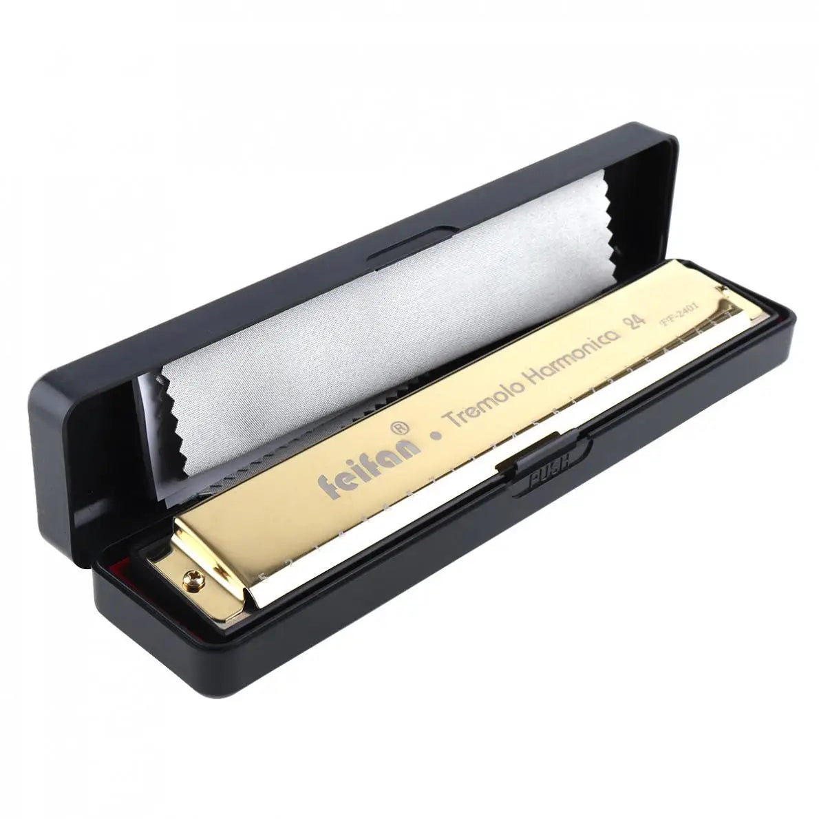 10H 24H Harmonica 8K Titanium Tremolo Key C &ndash; Case Included