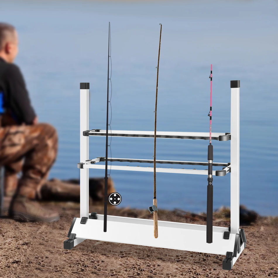 Verstelbare 24 Stang Visserssteun Rack Voor Boten Garages