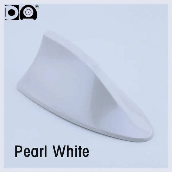Universal Shark Fin Antenna &ndash; Enhanced FM/AM Radio Signal Pearl White