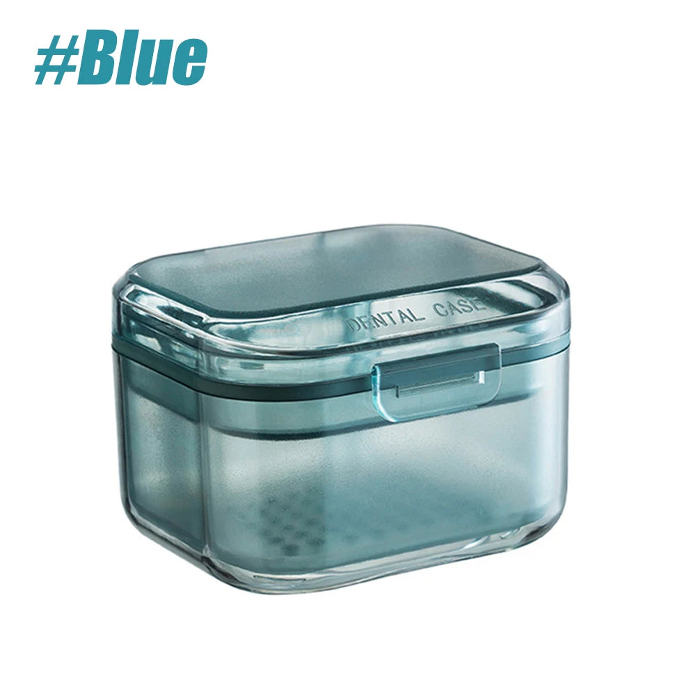 YQQGD Retainer Cleaner Case &ndash; Dishwasher Safe Design Blue