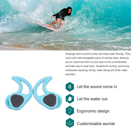 Aqua U Surfer Ear Plugs &ndash; Water-Blocking with Sound Transparency