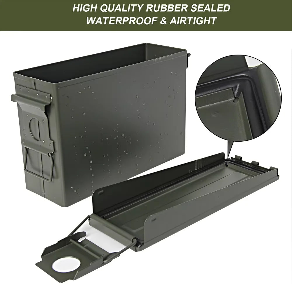 Ammo 30 Cal Metal Ammo Can - Waterproof Storage Box
