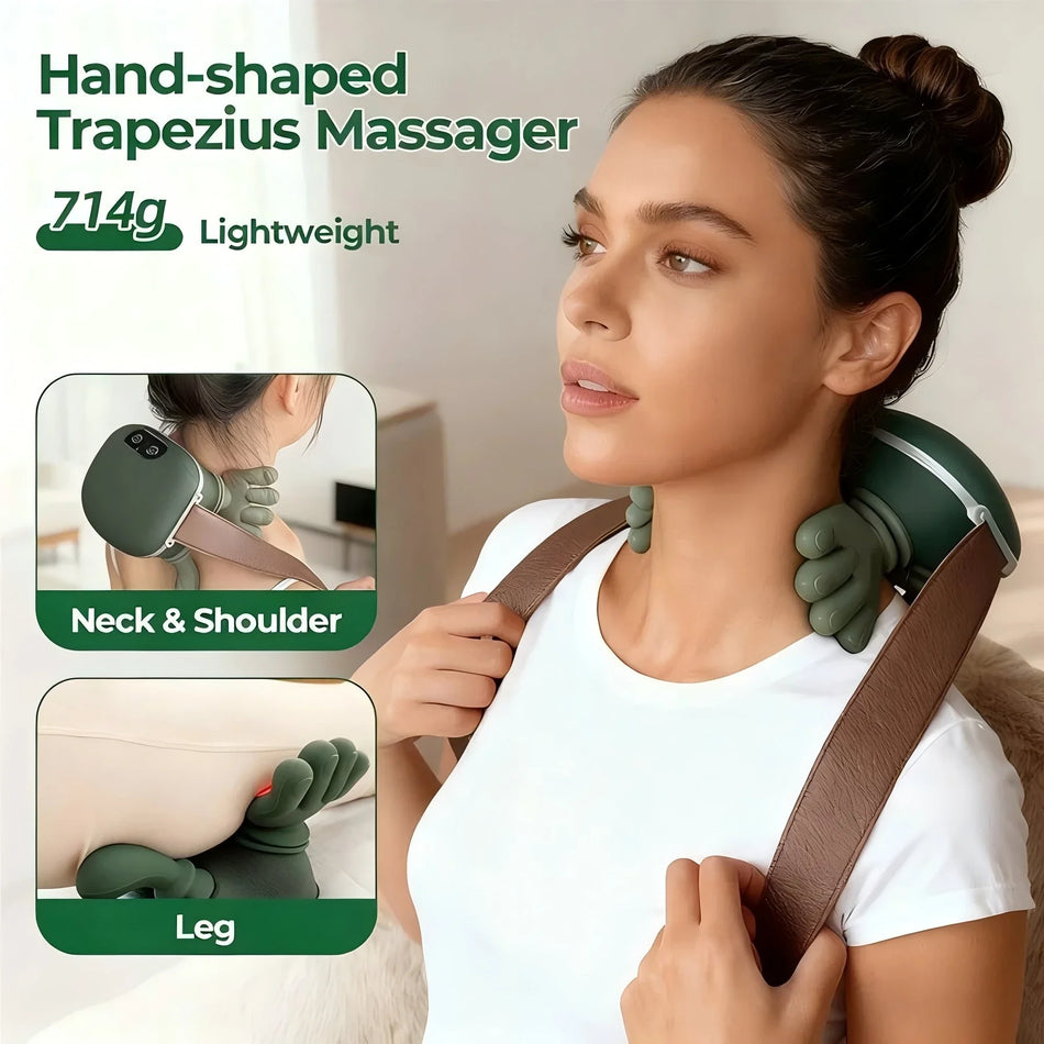 Smart Massager for Neck, Shoulders, Back, Hands and Legs with Brushless Motor