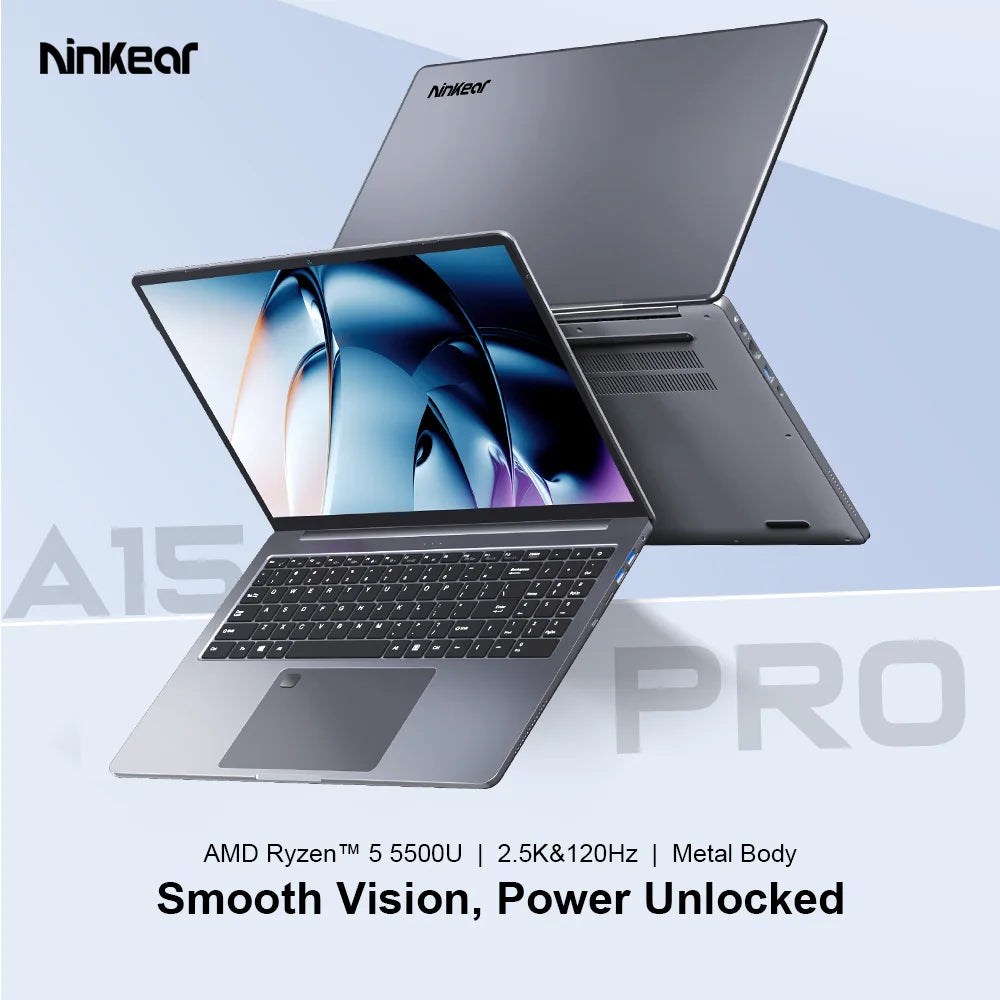 Ninkear A15 Pro Laptop 16 Inch &ndash; 120Hz 2.5K QHD Display with AMD Ryzen 5 5500U