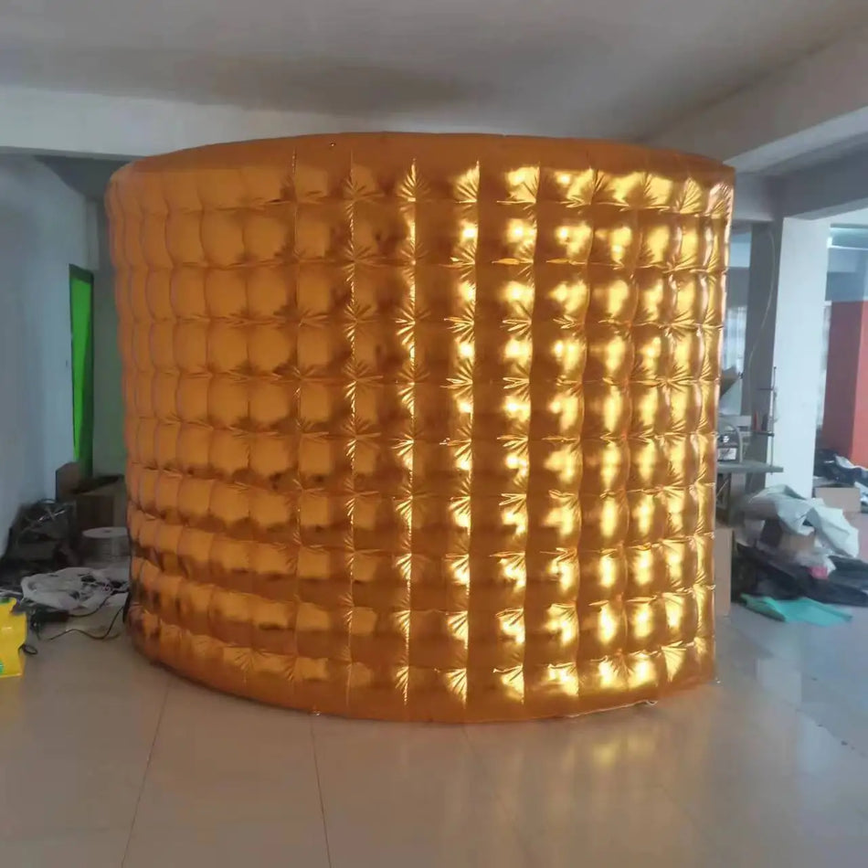 10ft Ilmatäytteinen Kultaista Taustaa 360 Valokuvauskojulle