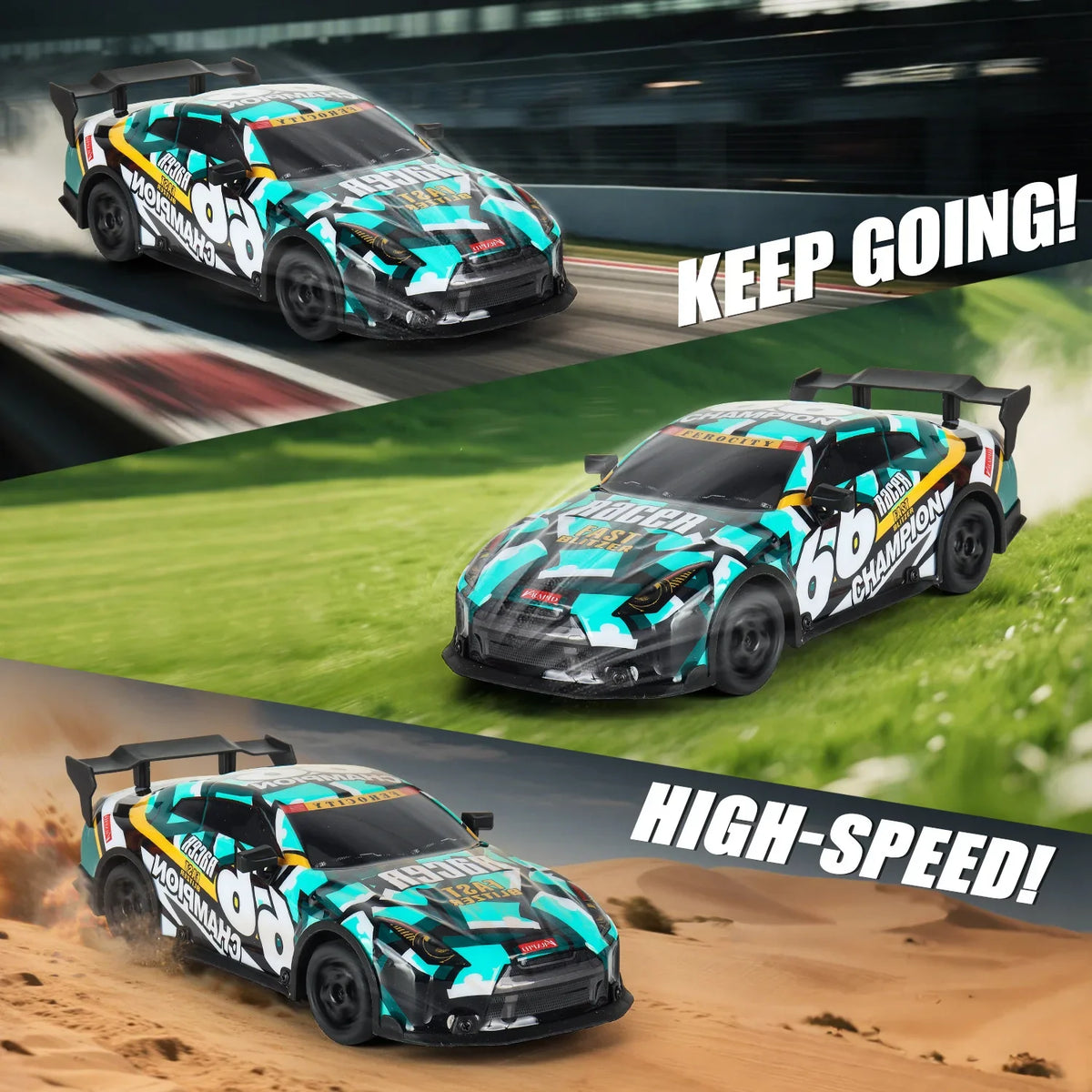 1:18 Remote Control Car &ndash; Glow In Dark 2.4G RC Speed