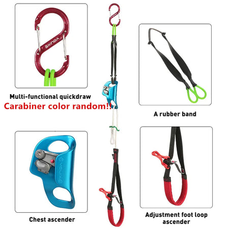 Xinda Outdoor Rock Climbing Ascender - Adjustable Foot Loop