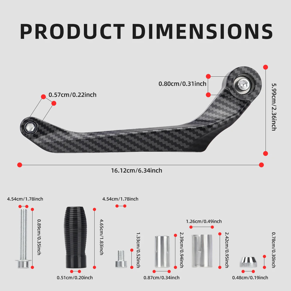 Motorcycle Brake Clutch Lever Hand Guard Protector &ndash; Durable Carbon Black Design