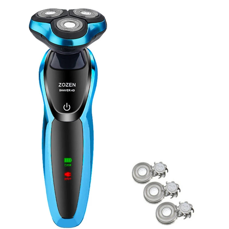 ZOZEN Rechargeable Waterproof Rotary Electric Shaver for Men S5001-2  No LCD