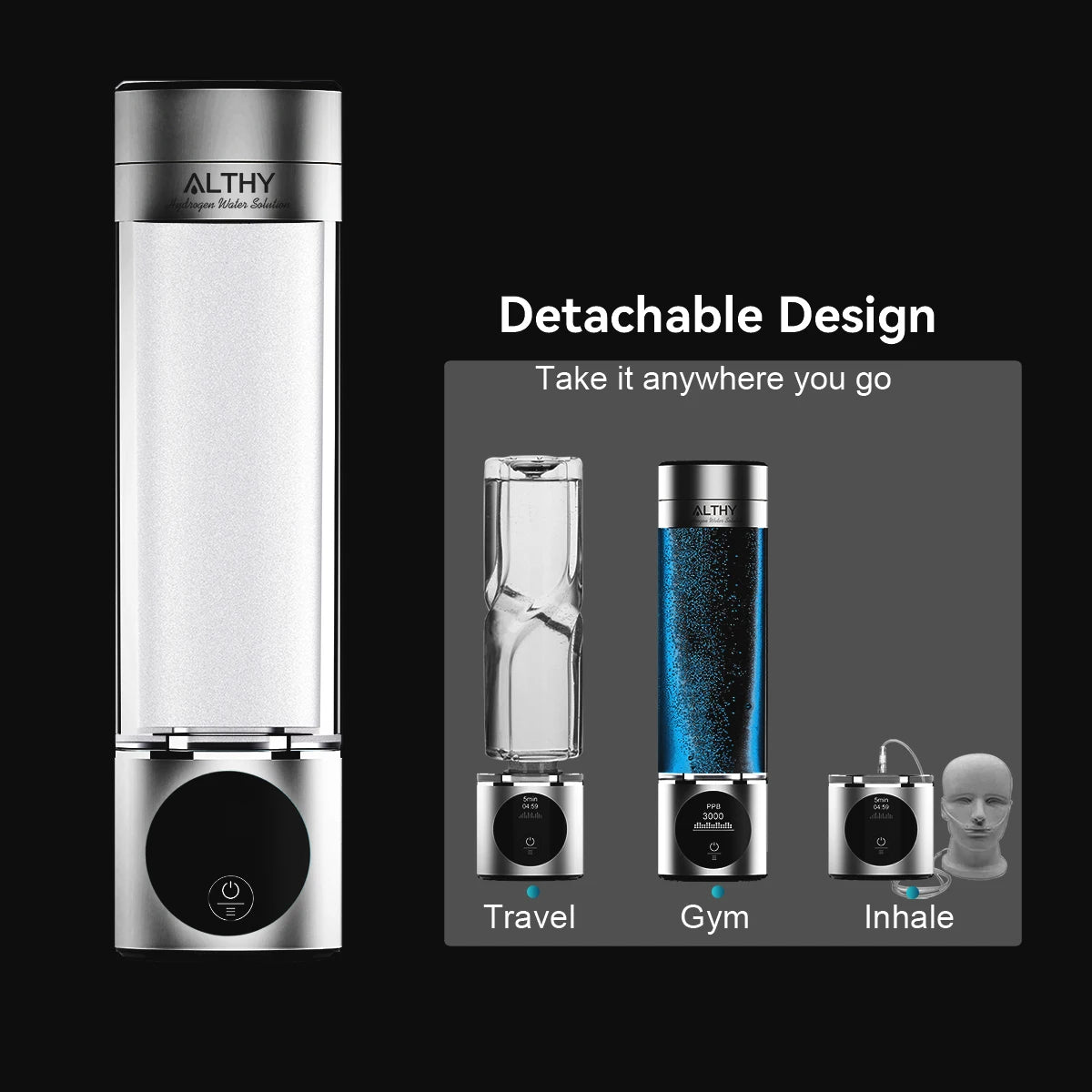 ALTHY H2-007 Hydrogen Water Generator Bottle - Portable