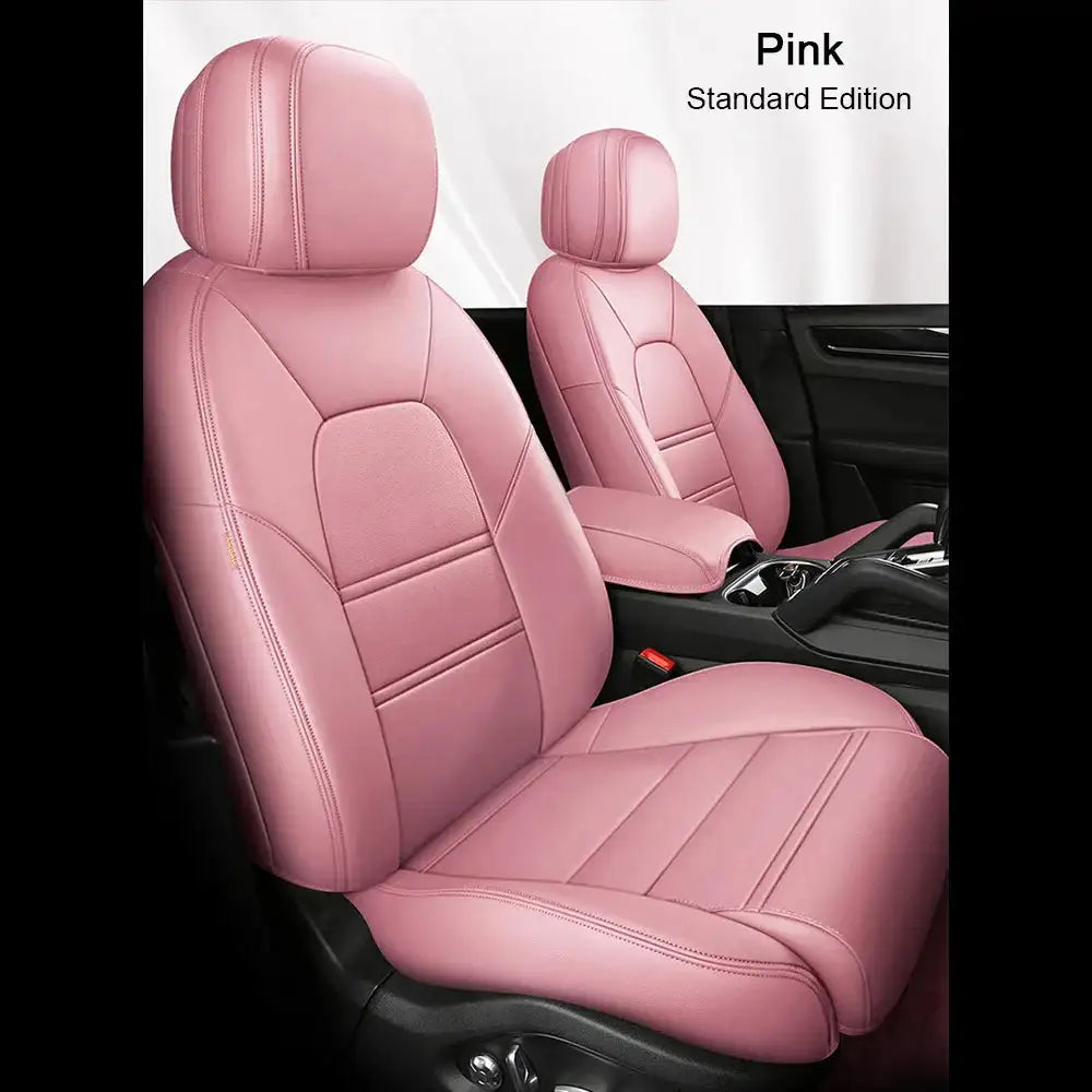 Custom Fitted Faux Leather Seat Covers For Audi A4 B8 8K Pink / CHINA
