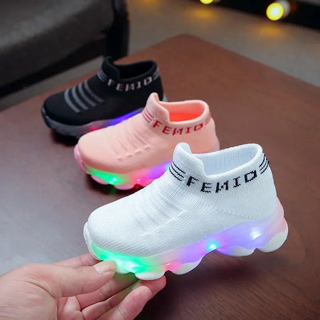 Light-Up Kids Sneakers with Comfortable Slip-On Design