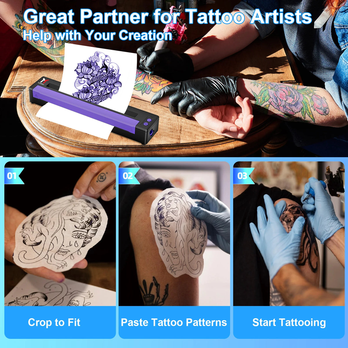 Bluetooth Thermal Tattoo Stencil Printer &ndash; USB And BT Ready