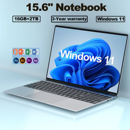Ultra Slim 15.6 Inch Laptop Intel N3700 &ndash; High Performance with 16GB RAM and 2TB SSD