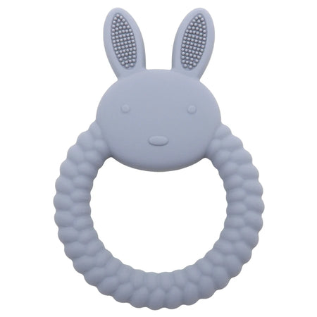 Muslin Life BPA-Free Silicone Baby Teether - Cute Cartoon Rabbit Design 008 gray