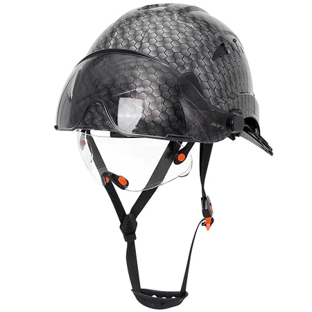 Aolamegs Carbon Fiber Safety Helmet &ndash; Visor And Goggles Double Goggles C
