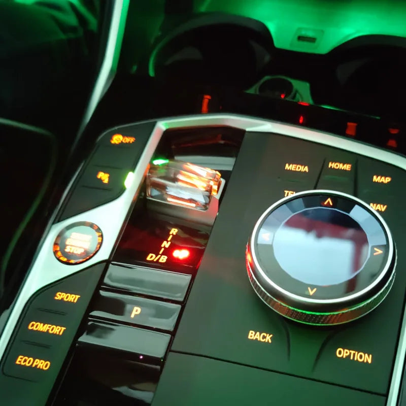 BMW i3 i4 iX3 iX4 Kristall Växelspaksknopp Set med Legering Kristall Finish