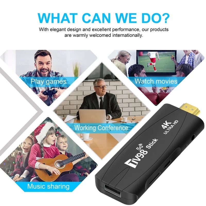 TV98 TV Stick &ndash; Android 12.1 4K Dual WiFi Media Player