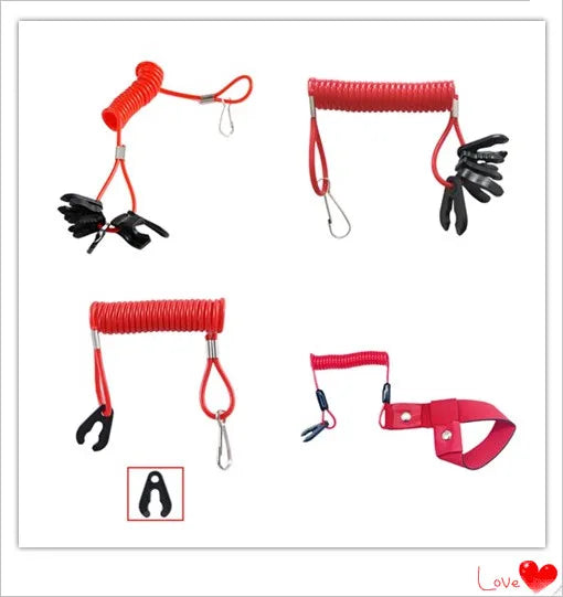 Boat Motor Kill Switch Lanyard &ndash; Universal Safety Tether for Outboard Engines