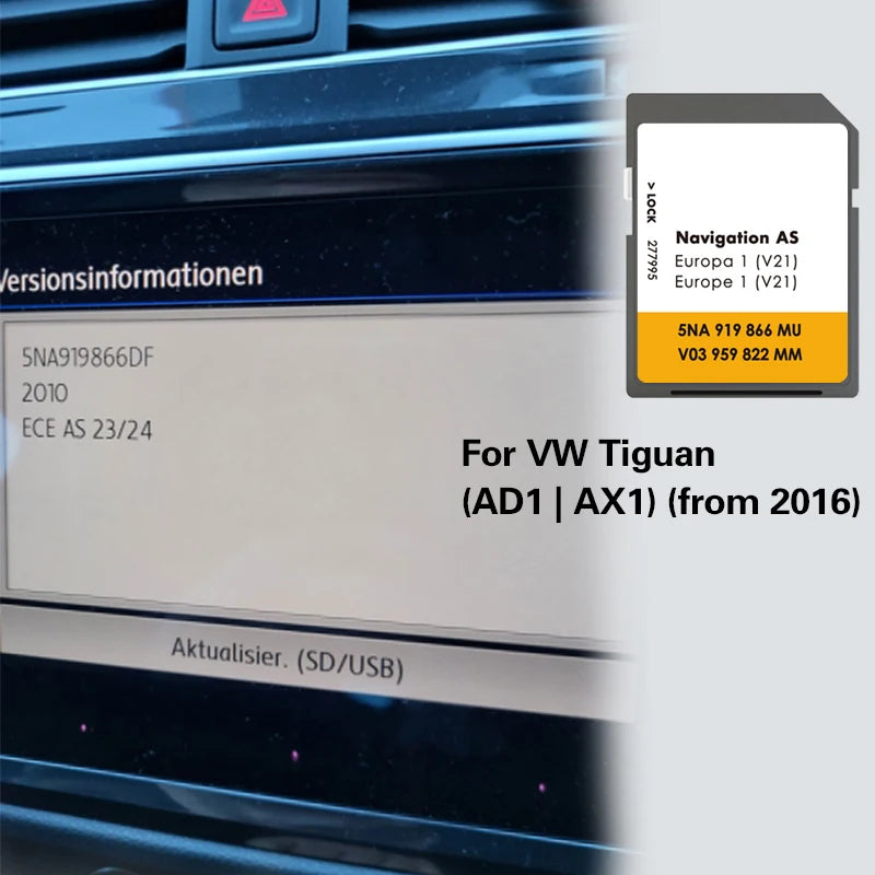 VW Tiguan AD1 AX1 2016 Navigation Map SD 32GB &ndash; Europe CHINA / for Tiguan AD1 AX1