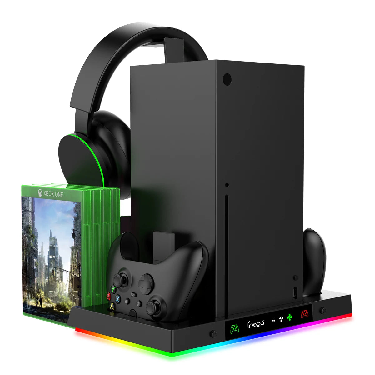 Cooling Fan &amp; Charging Station for Xbox Series X &ndash; Optimize Performance with RGB Lighting