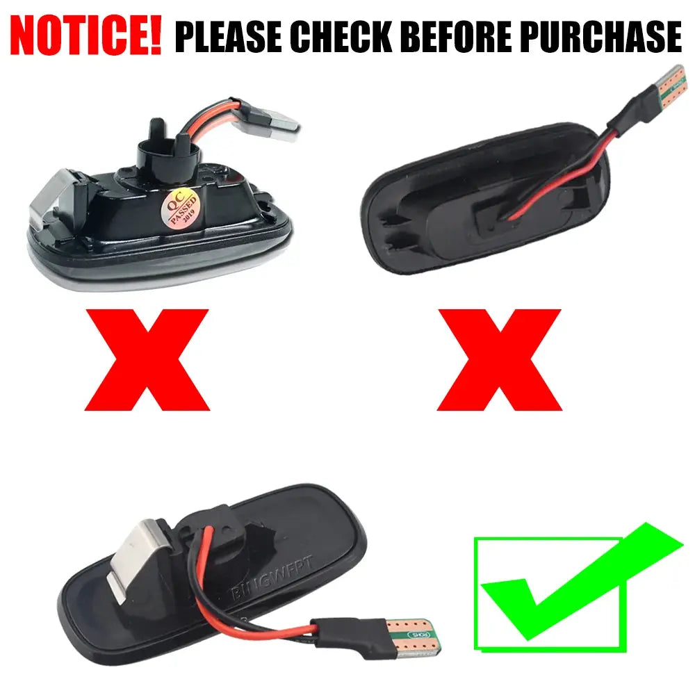 For Audi A2 A3 8L A4 B5 A6 4B C5 A8 4D TT 8N LED Dynamic Side Marker Turn Signal Light Sequential Blinker Light by InterCyprus Trading Ltd