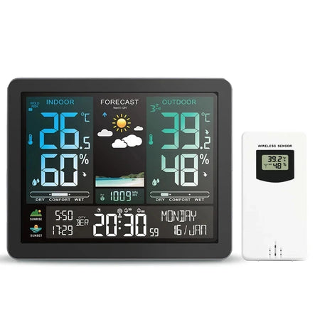 Digital Weather Station Clock &ndash; Wireless Temp Humidity A1
