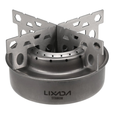 Lixada Mini Alcohol Stove With Cross Stand &ndash; Ultra Portable Titanium