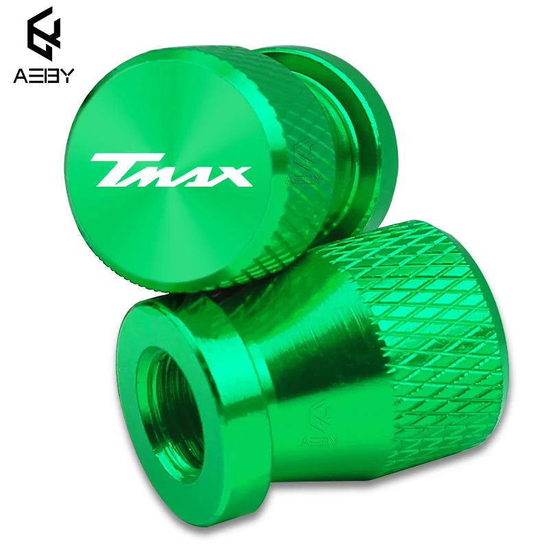 Yamaha T-Max 500 Aluminium Alloy Valve Stem Caps - 2PCS green