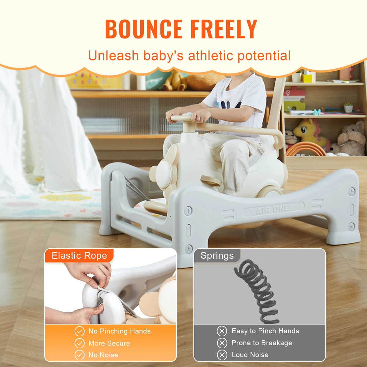 SucceBuy 5 In 1 HDPE Rocking Horse &ndash; Detachable Board