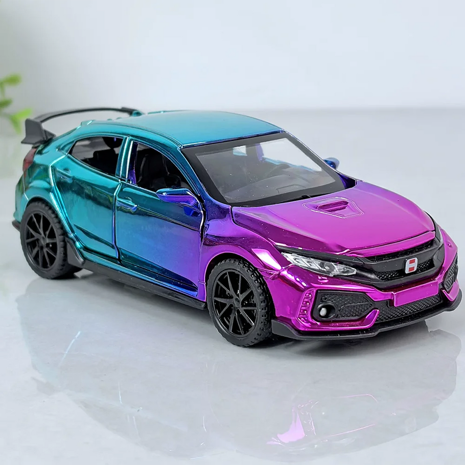 Model de mașină diecast la scară 1:32 cu caroserie din aliaj pentru Honda Civic Type R