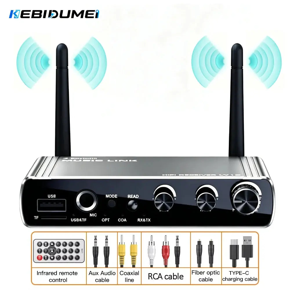 KEBIDUMEI Bluetooth 5.4 Transmitter Receiver 3.5mm Optical Coaxial Wireless Music Audio Adapter 6.5MM Remote Control For TV PC by InterCyprus Trading Ltd