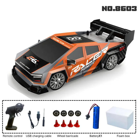 1:24 PYLRCC Mustang 4WD Remote Control Drift Racing Car 8603 A