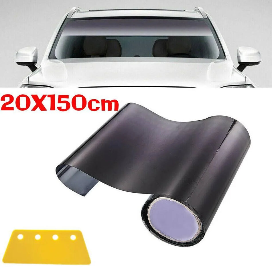 Sonnenblenden-Tönungsfolie für Autos Grau, 60 bis 80 Prozent Lichtdurchlässigkeit, PVC-Fensterfolie