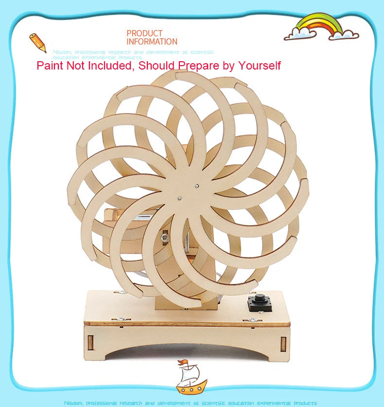 Kit STEM de Madeira Magic Window para Brinquedos Científicos Infantis