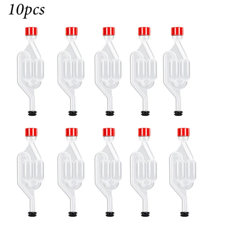 Plastic Homebrew Airlock Set &ndash; Silicone Grommets Included 10 PCS 1