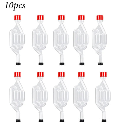 Plastic Homebrew Airlock Set &ndash; Silicone Grommets Included 10 PCS 1