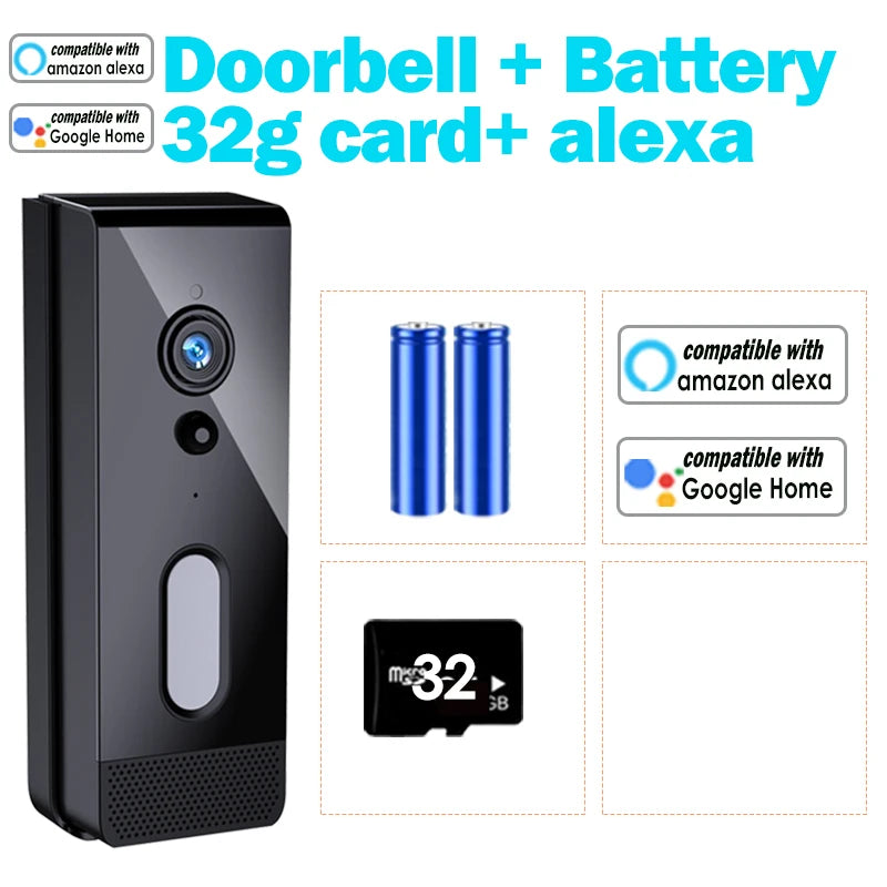 Tuya WiFi Doorbell Camera Outdoor &ndash; Battery Powered