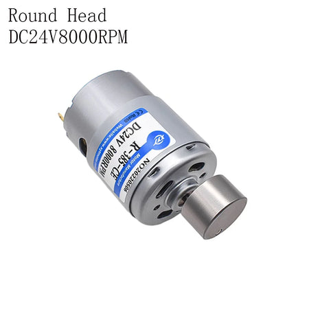 RF-385 Miniature DC Vibration Motor - Speed Adjustable 12V/24V, 4000/8000RPM