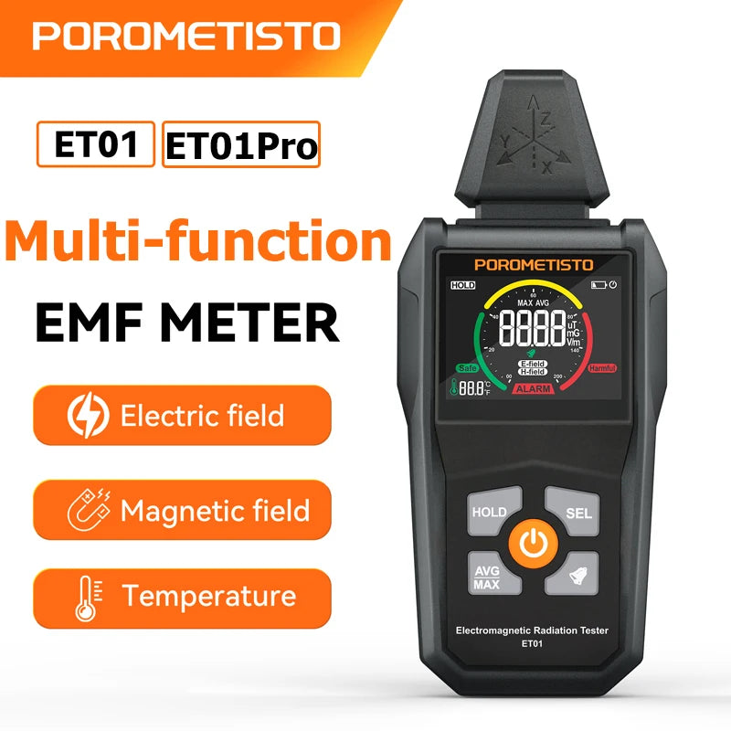 EMF Metr ET01 ET01Pro Vysoce přesný tester elektromagnetického záření