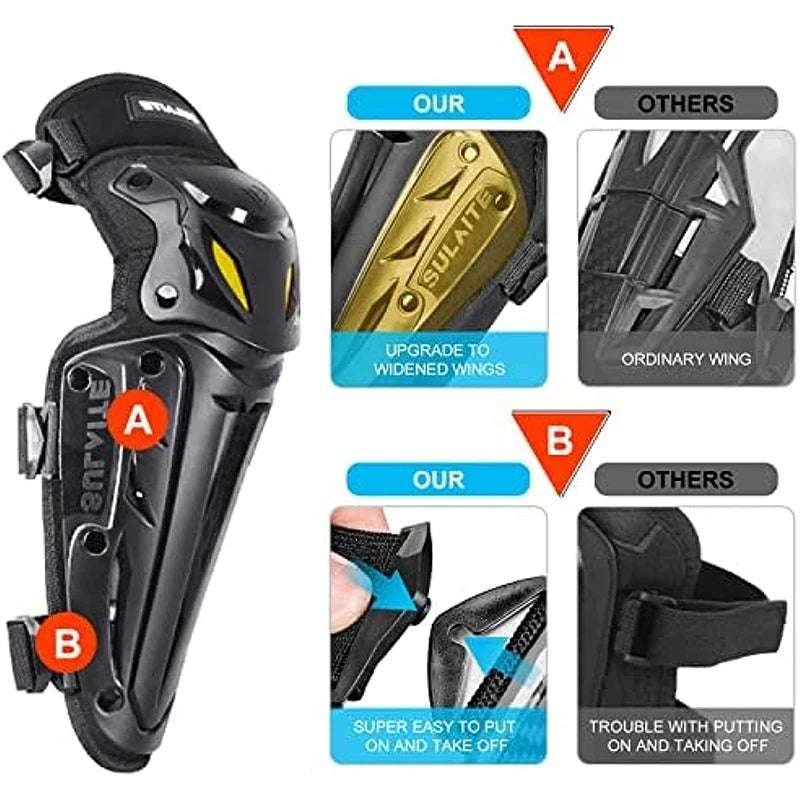 All-Weather Motocross Knee and Elbow Pads for Ultimate Riding Protection