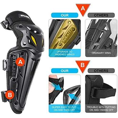 All-Weather Motocross Knee and Elbow Pads for Ultimate Riding Protection