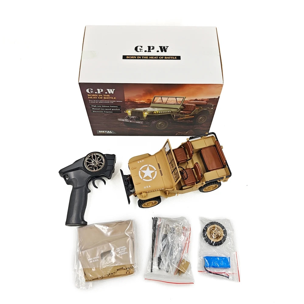 HG4-58 1/14 RC Willys Military Vehicle &ndash; 2.4G 4WD Off Road Yellow