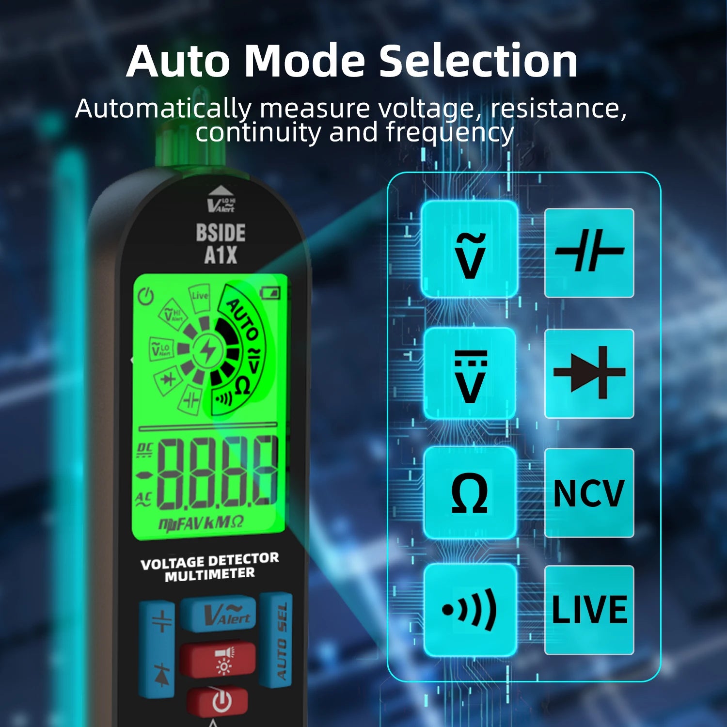 BSIDE A1X &ndash; Rechargeable Digital Multimeter With Live Check